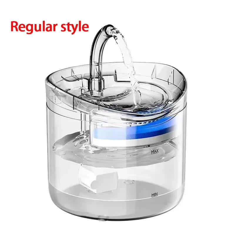 Fuente de Agua Transparente para Gatos