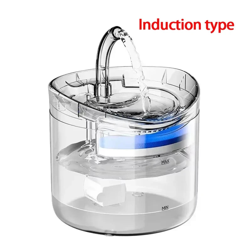 Fuente de Agua Transparente para Gatos